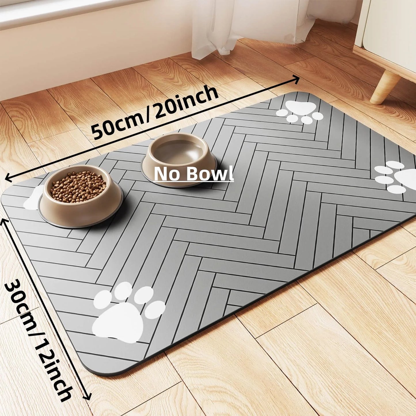 Pet Feeding Mat Absorbent for Food and Water Bowl