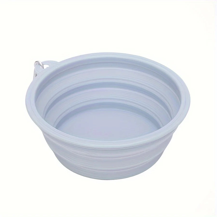 11.83oz Pet Folding Silicone Bowl Travel Portable Pet Feeding Water