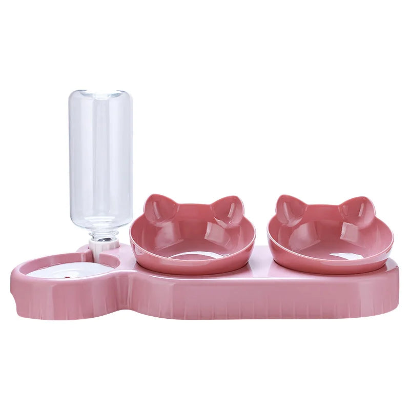 3 in 1 Cat Feeder Automatic Water Dispenser Double Bowl small dogs