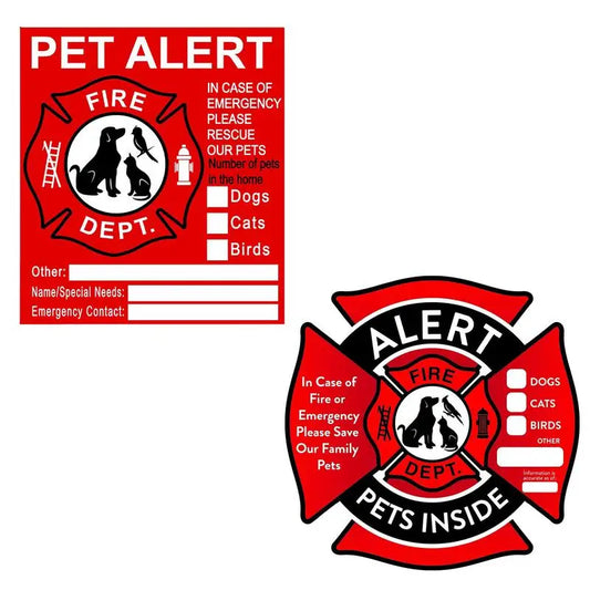 Pet Alert Safety Fire Rescue Sticker Emergency Pet Inside Decal Pet In House Window Sign