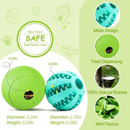 Dog Toys for Treat Dispensing, Toys for Teething, Dog Treat Ball for Teeth/Slow Feeder