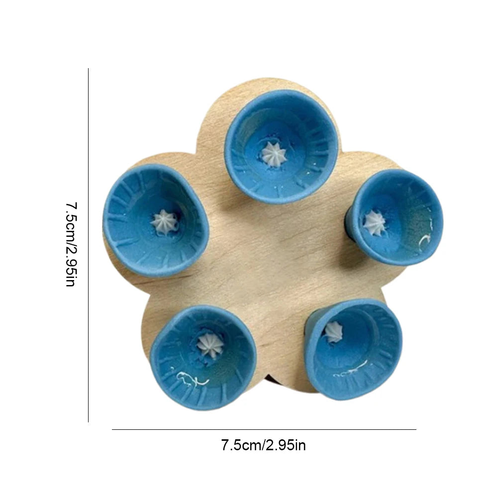 Bees Drinking Cup Flower Shape Water Feeder with Nursery Cup & Holder, Resin