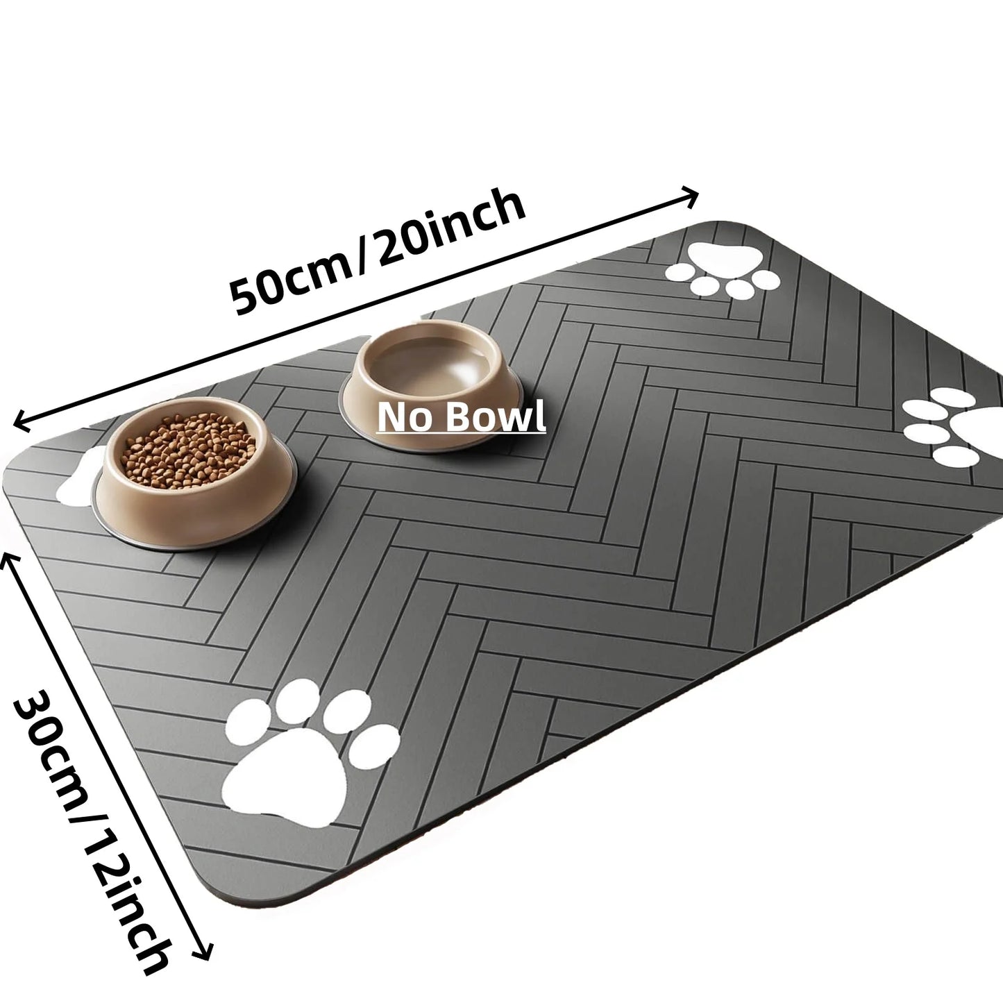 Pet Feeding Mat Absorbent for Food and Water Bowl