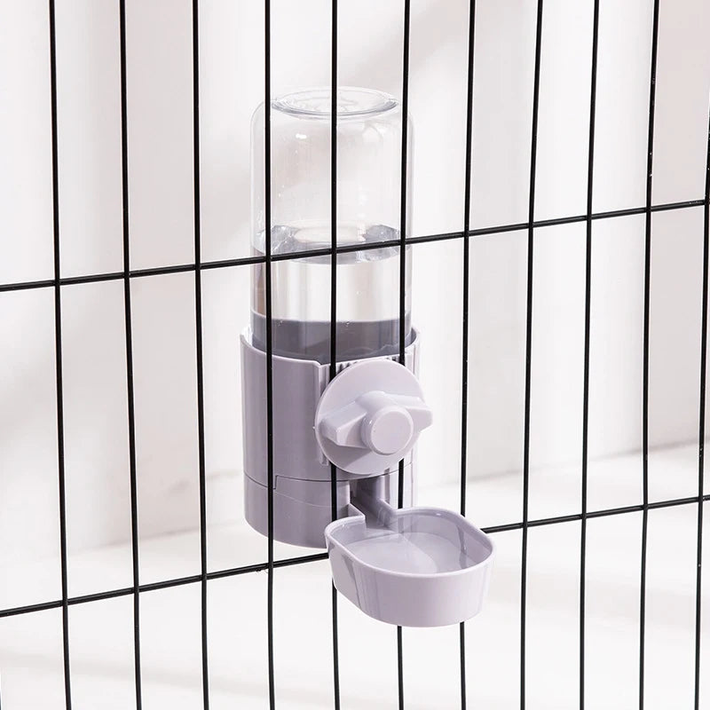Automatic Cage Hanging Bowl Water Bottle Dispenser Pet Feeding