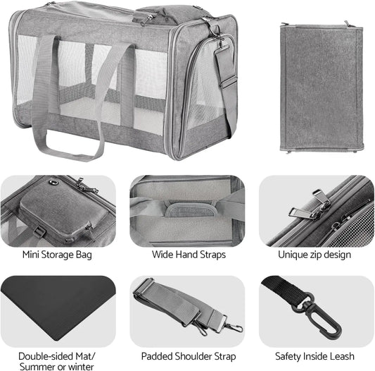 Pet Carrier Airline Approved Soft Travel Bag