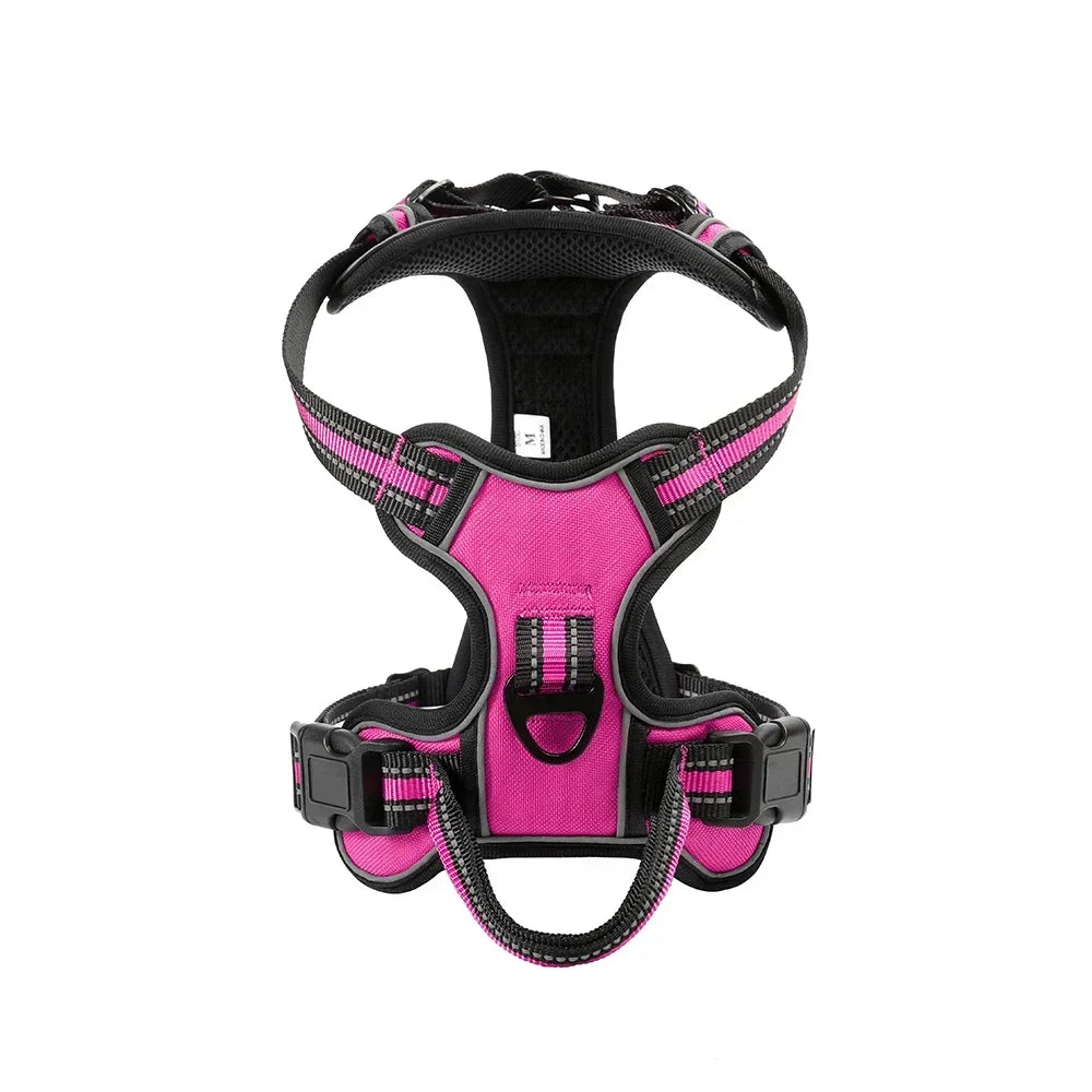 Nylon Pet Harness Vest Reflective Soft No Pull Harness For Small Large Dogs