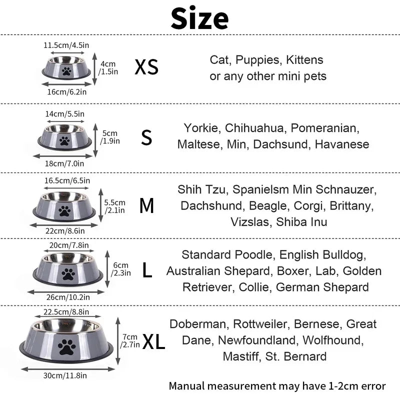 Stainless Steel Pet Bowl Multi-Specification Anti-fall Food Bowl