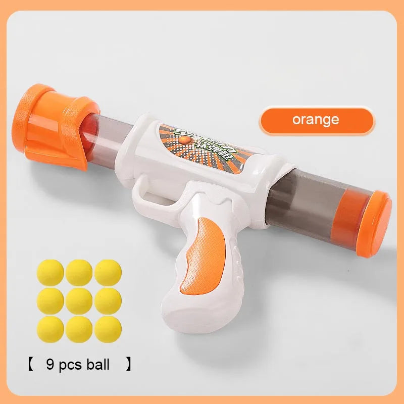 Launch Cat Toys Interactive Shooter Gun Plush Ball Games Mini Pompoms