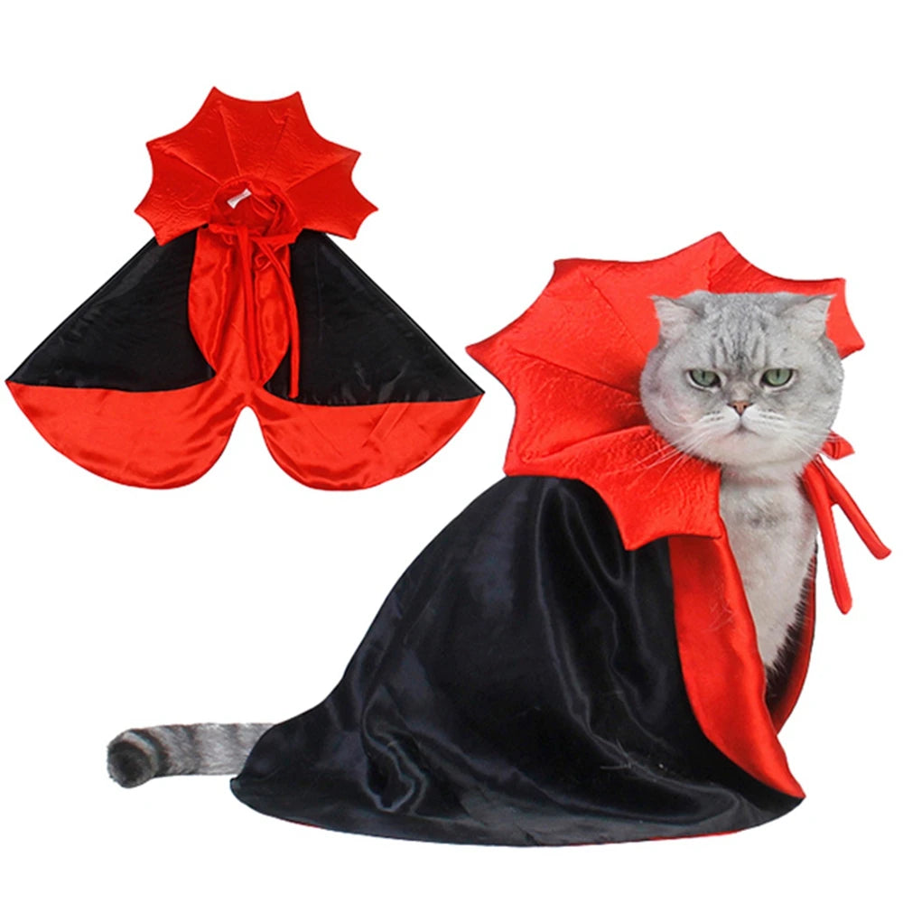 Funny Pet Costume Vampire Cloak For Small Dog Cat Halloween Cape