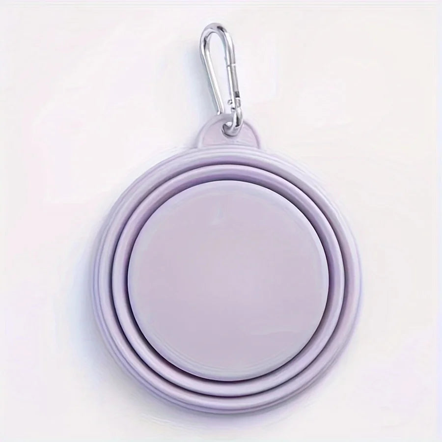 11.83oz Pet Folding Silicone Bowl Travel Portable Pet Feeding Water