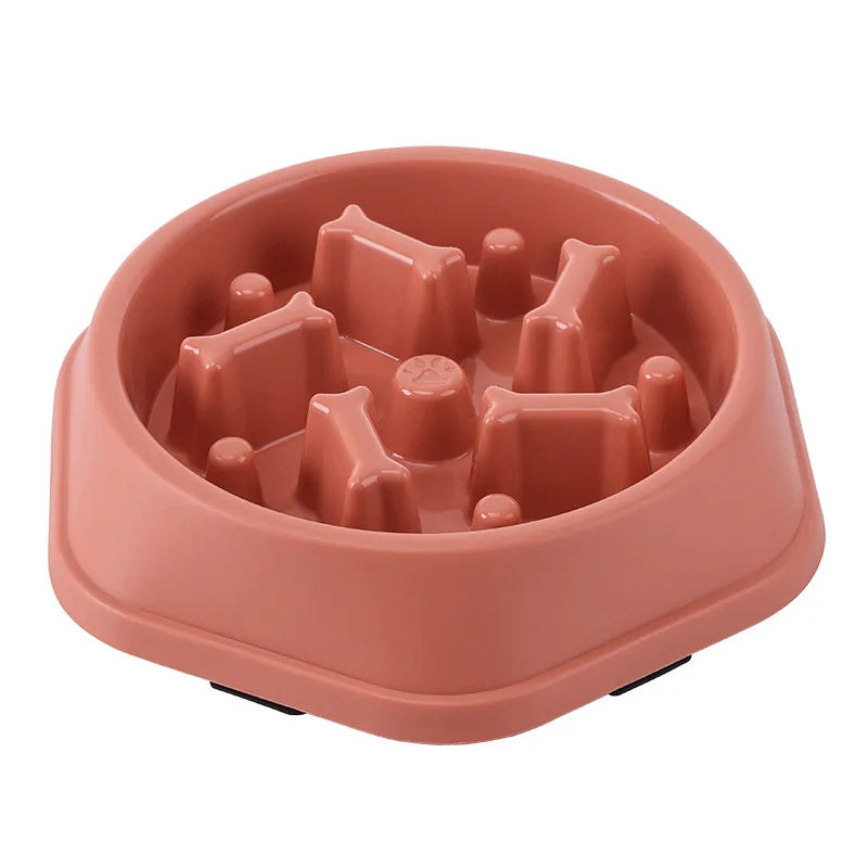 Pet Slow Food Bowl Anti-choking Multiple Colors Shapes
