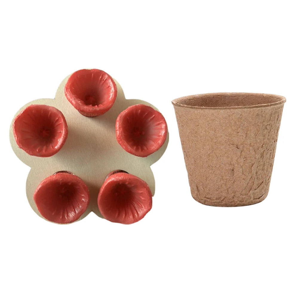Bees Drinking Cup Flower Shape Water Feeder with Nursery Cup & Holder, Resin