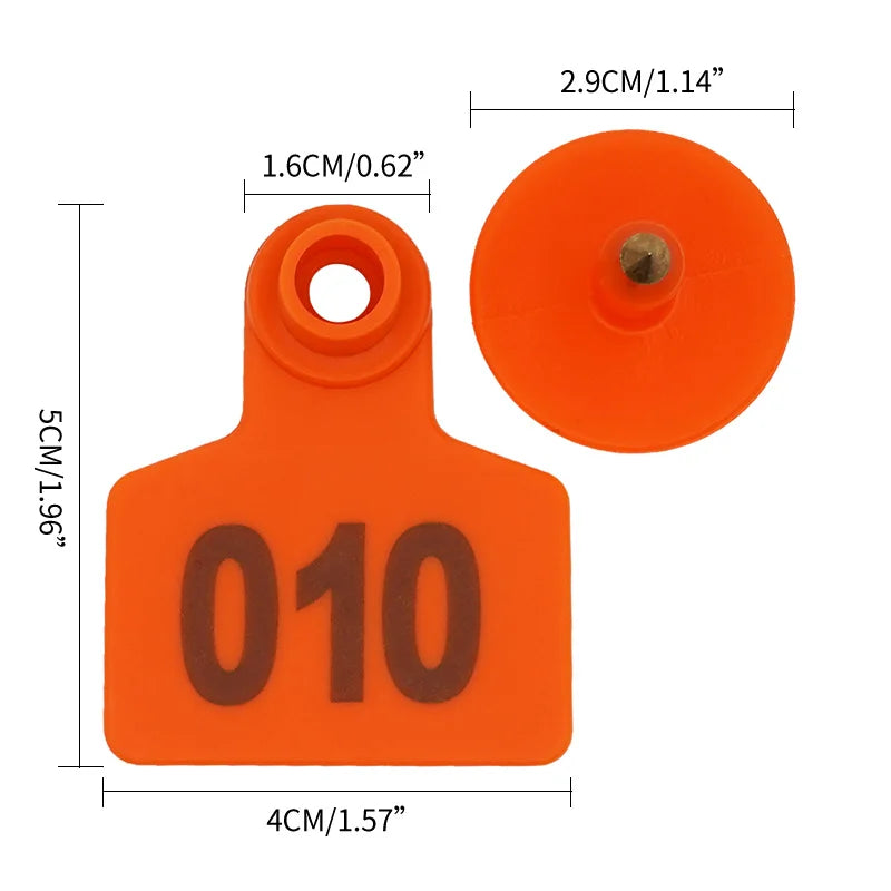 500 Ear Tags Copper Number Pet Label Farm Animals