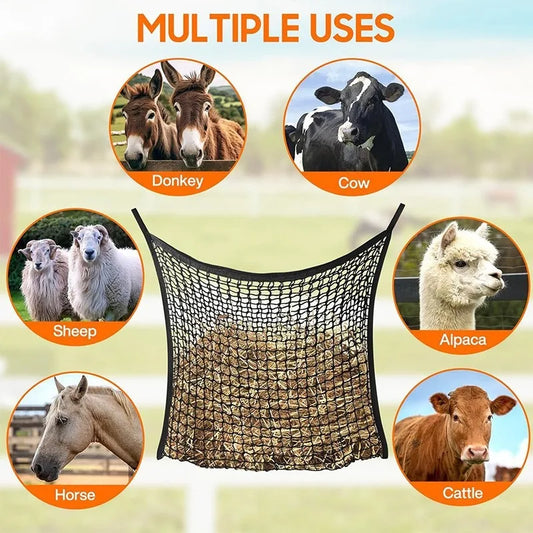 Hay Net Slow Feed Hay Bag Large Capacity Hanging Hay Feeder
