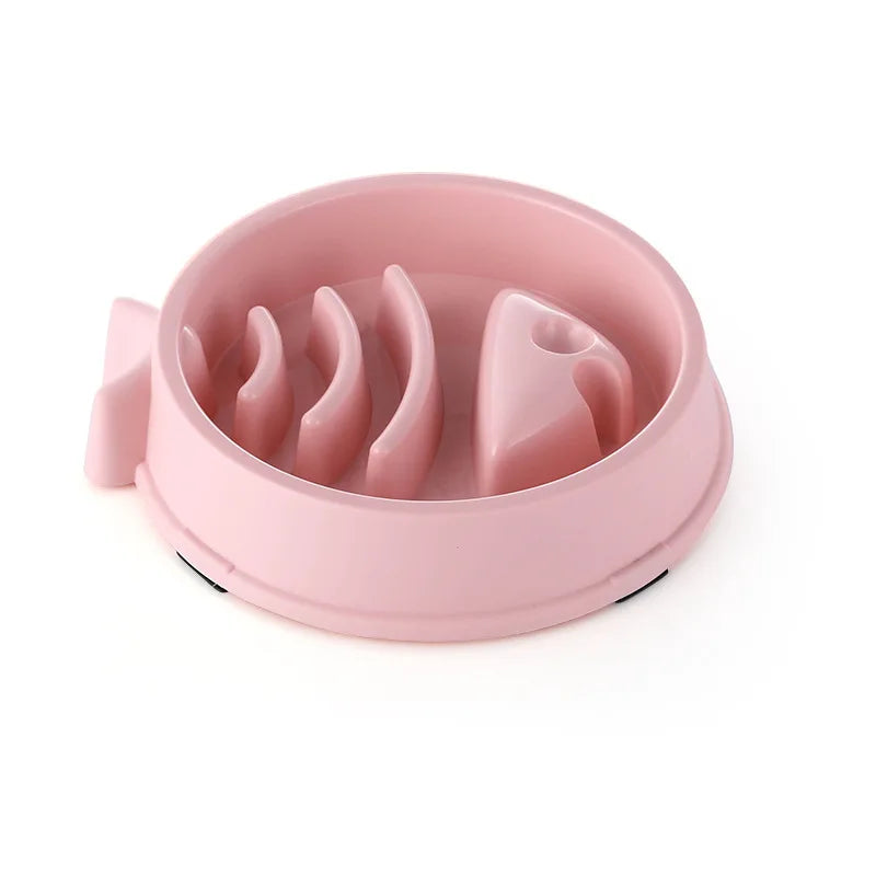 Pet Slow Food Bowl Anti-choking Multiple Colors Shapes