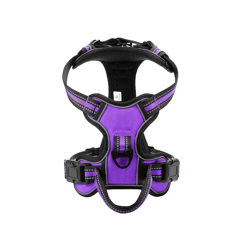 Nylon Pet Harness Vest Reflective Soft No Pull Harness For Small Large Dogs