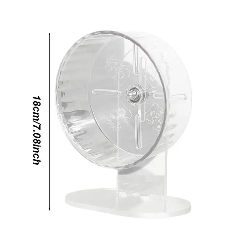 Hamster Wheel Silent Transparent Exercise Wheel Height Adjustable