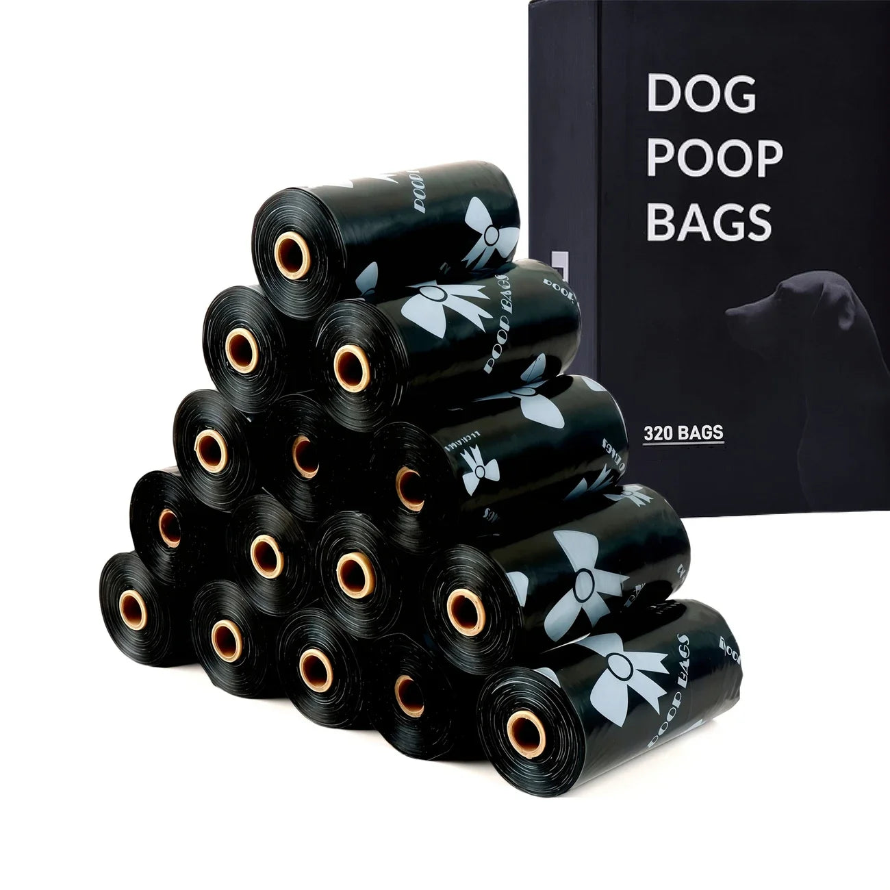 3/6/10/12 Rolls 180 Count Super Thick Poop Bags Leak-Proof Polyethylene