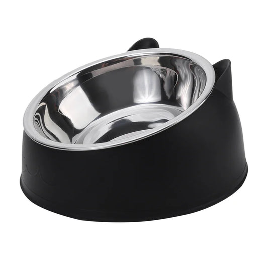 100ML Cat Dog Bowl 15 Degrees Raised Non Slip Tilt Safeguard
