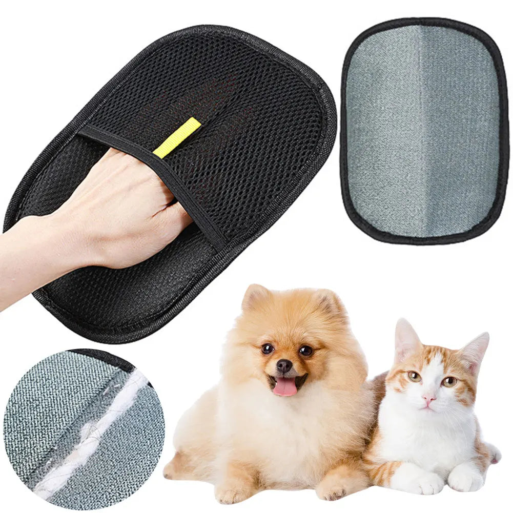 Pet Grooming Gloves Deshedding Mitts Hair Remover