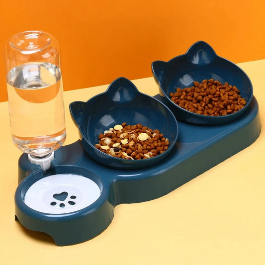 3 in 1 Cat Feeder Automatic Water Dispenser Double Bowl small dogs