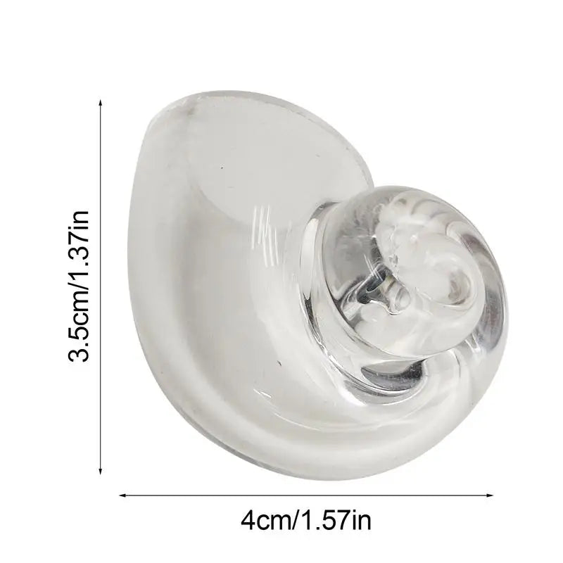 Hermit Crab House Clear Glass Conch Shells Fish Tank Ornaments