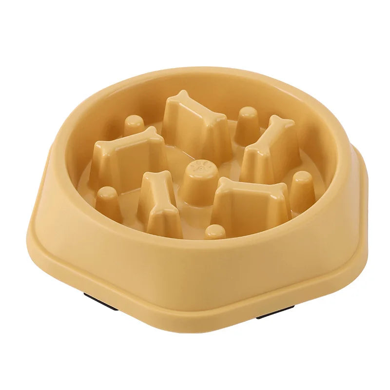 Pet Slow Food Bowl Anti-choking Multiple Colors Shapes