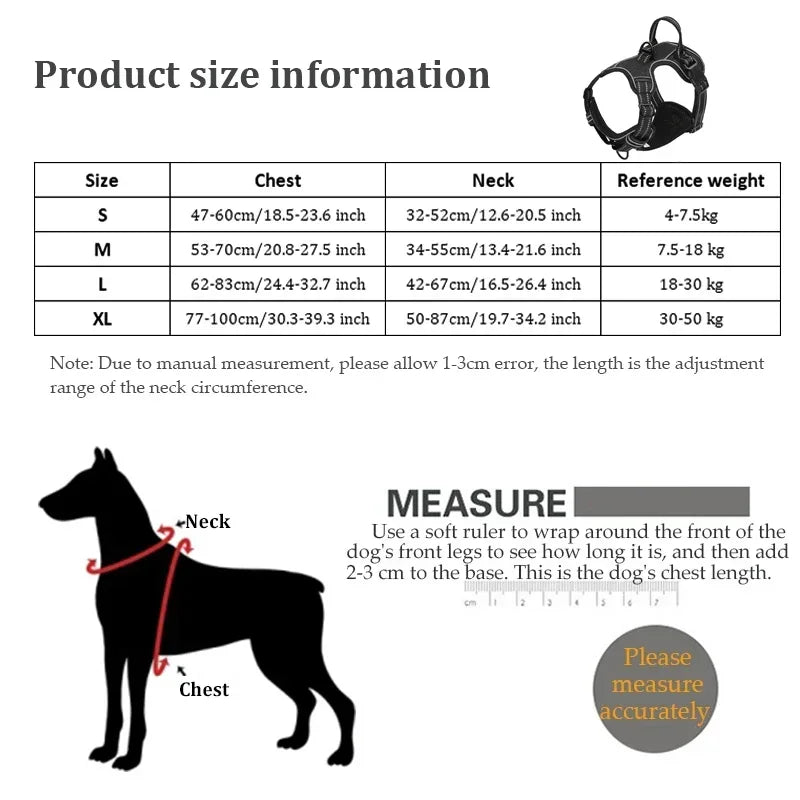 Nylon Pet Harness Vest Reflective Soft No Pull Harness For Small Large Dogs