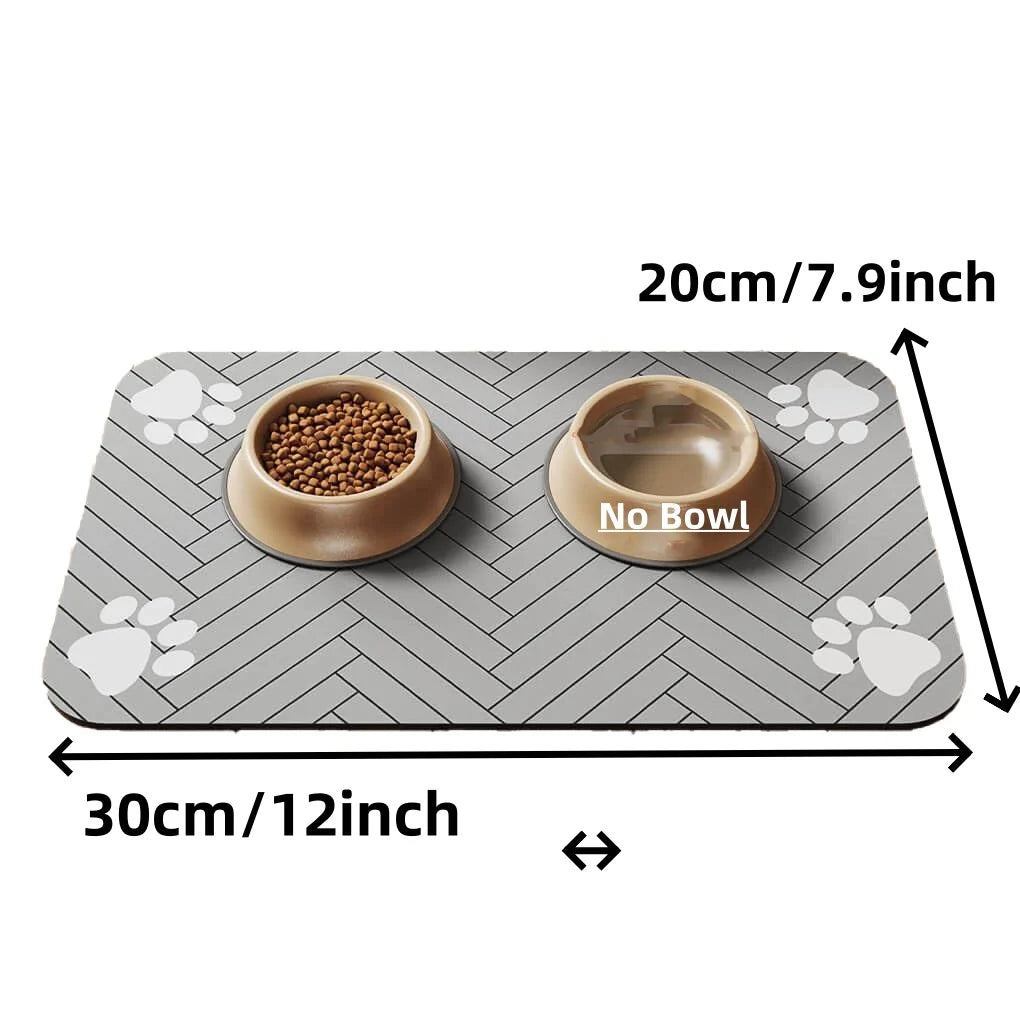 Pet Feeding Mat Absorbent for Food and Water Bowl