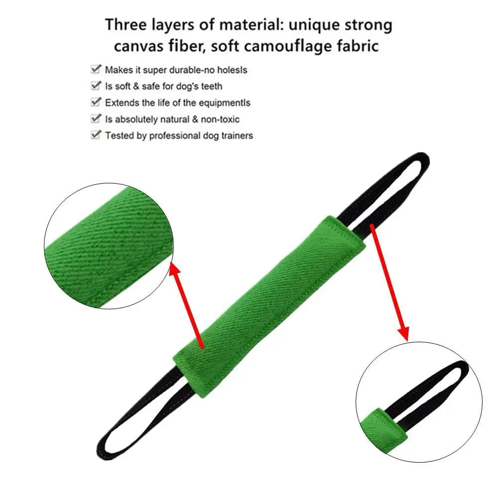 Dog Training Tug Toy Chewing Biting With Two Handles