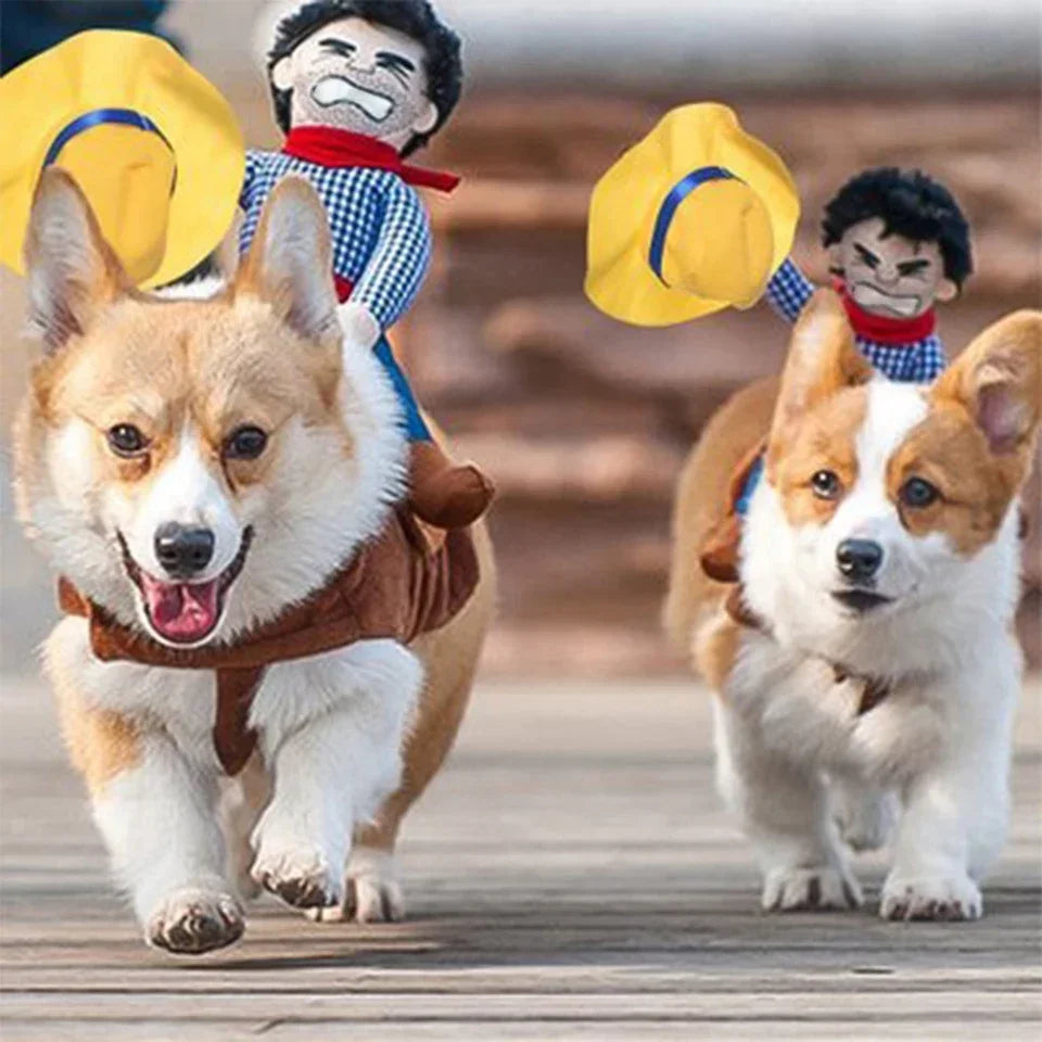 Halloween Pet Clothes Funny Cowboy Dressing Up Costumes for Small Pets