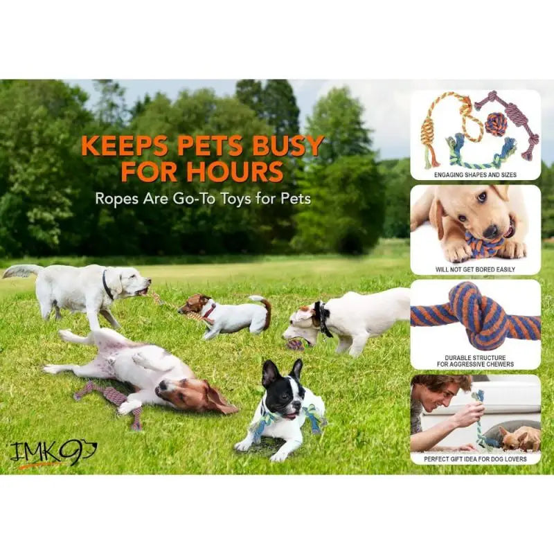 dog rope toys natural materials interactive