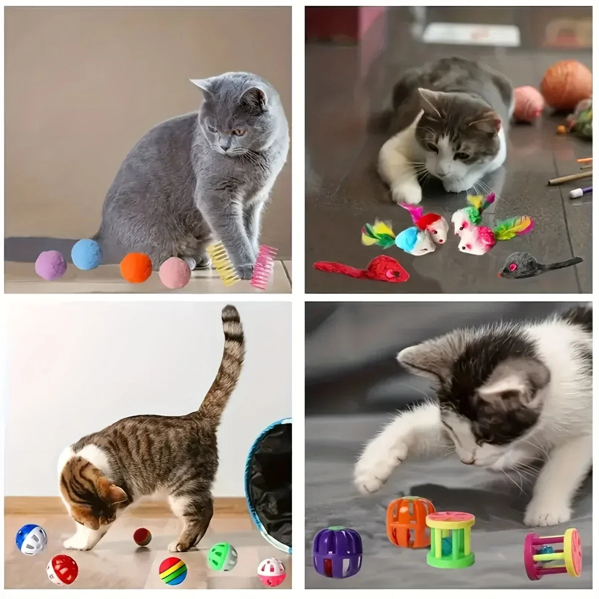 56pcs/28pcs/14pcs Pet Toys Mixed Pack. Various Plastic and Plush Toys