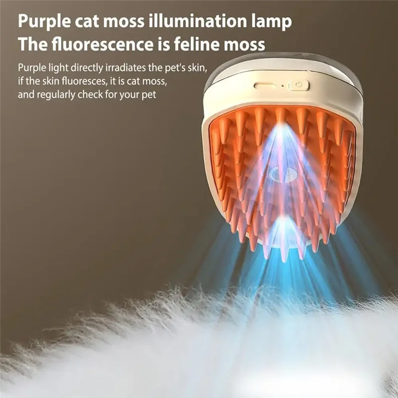 Pet Brush Steamy Self-Cleaning Shedding Brush Rechargeable