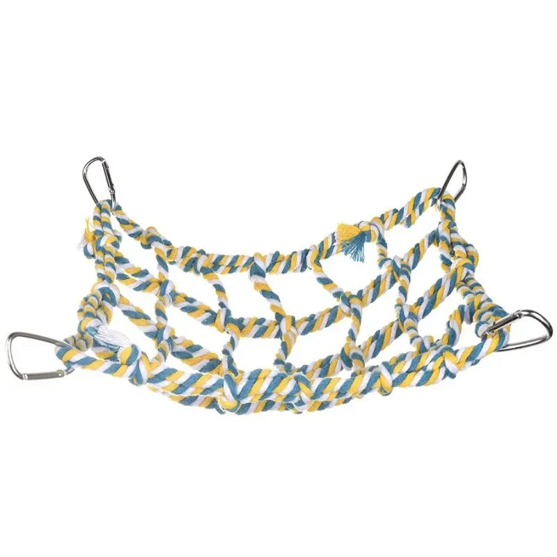 Climbing Net Swing Bird Net Hammock with Hook Small Pets