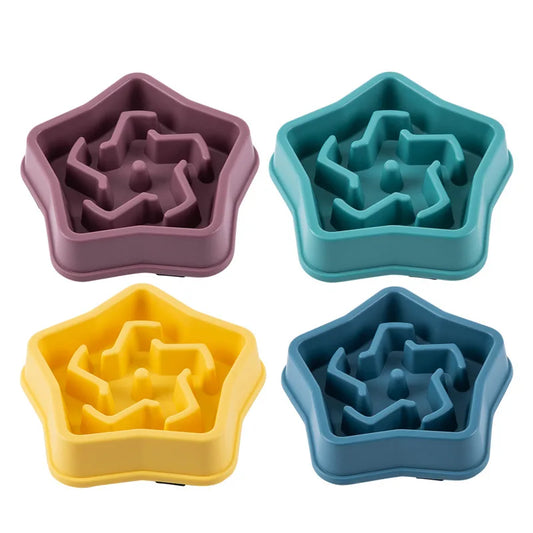 Pet Slow Food Bowl Anti-choking Multiple Colors Shapes