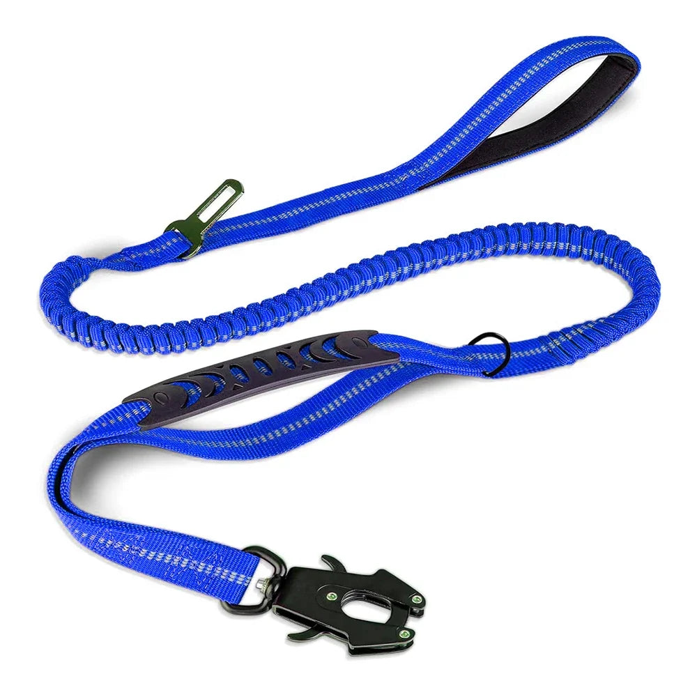 Shock Absorbing Pet Leashes with Car Seatbelt for Large Dogs