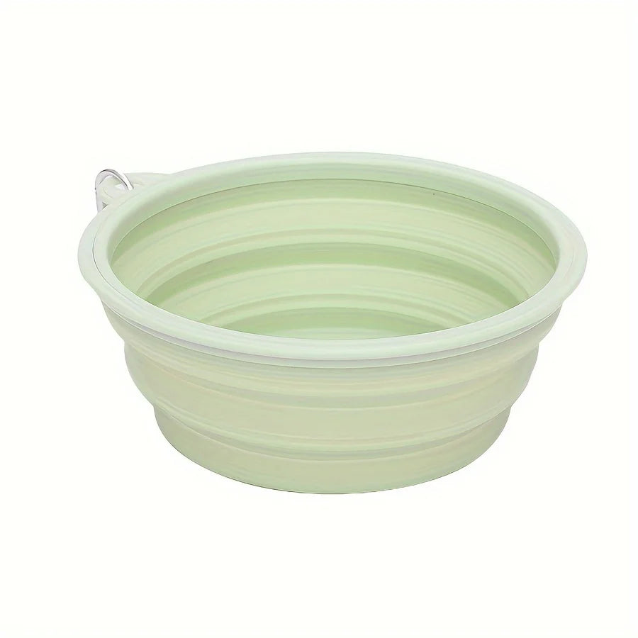 11.83oz Pet Folding Silicone Bowl Travel Portable Pet Feeding Water