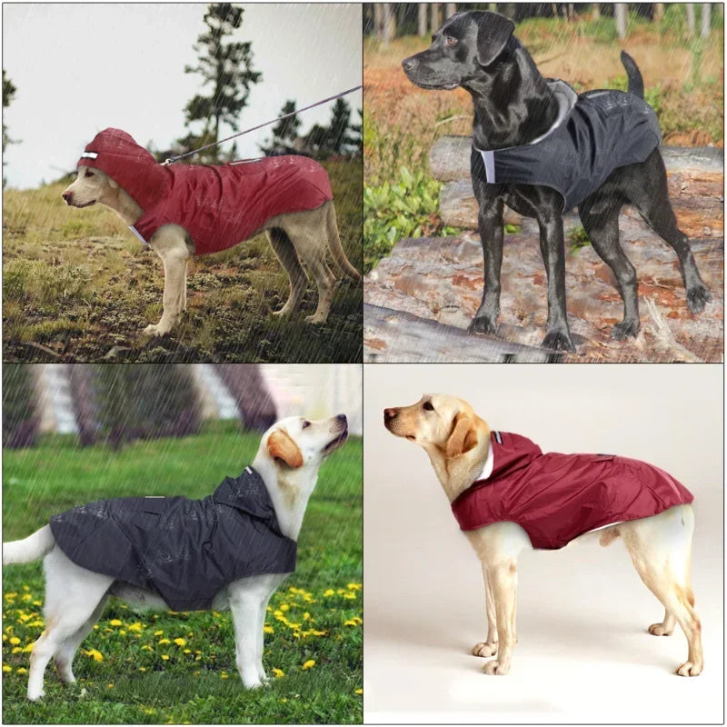 Pet Raincoat Reflective Stripe Rain Jacket S-6XL