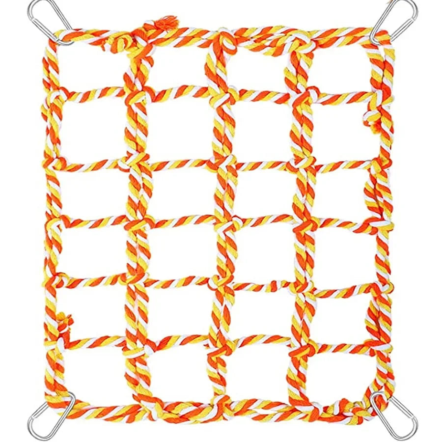 Climbing Net Swing Bird Net Hammock with Hook Small Pets
