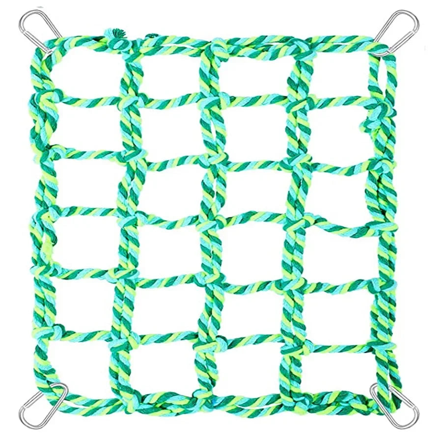 Climbing Net Swing Bird Net Hammock with Hook Small Pets
