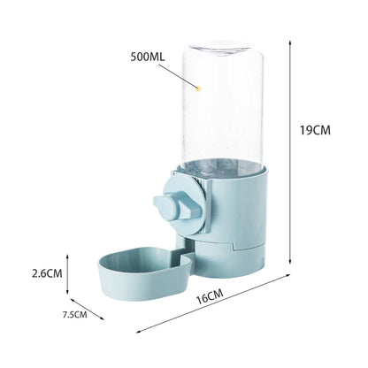 Automatic Cage Hanging Bowl Water Bottle Dispenser Pet Feeding