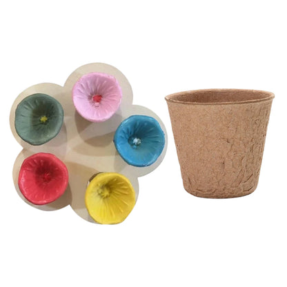 Bees Drinking Cup Flower Shape Water Feeder with Nursery Cup & Holder, Resin