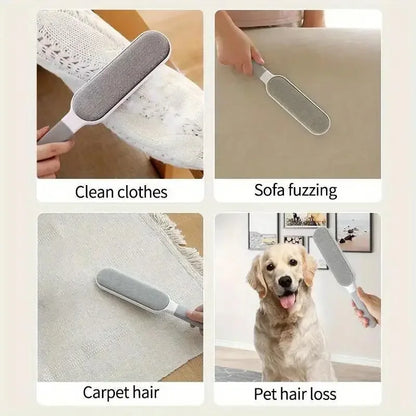 Brush Hair Removal, Large Gray 2-Pack Electrostatic Pet Hair Removal