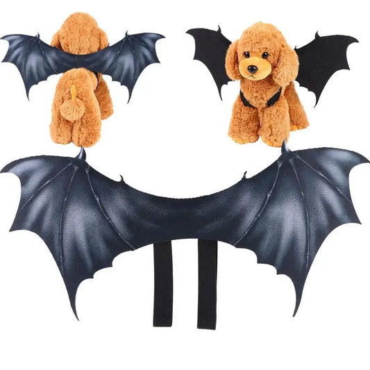 Pets Bat Wings Halloween Costumes  Cosplay  Black Wings  Dress-up for Dogs and Cats