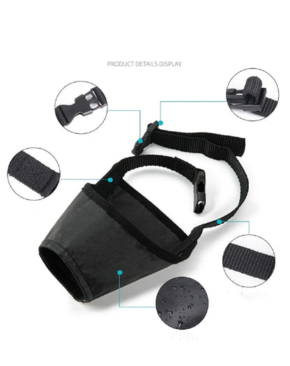 Muzzles for Small Medium Large Dogs Soft Nylon with Safety Buckle Stop Biting Barking