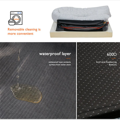 Jumbo Large Orthopedic Dog Bed Memory Foam Waterproof Elevated Cushion Removable Cover
