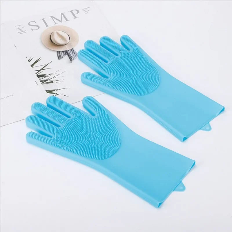 Silicone Pet Hair Removal Gloves Massage Bath and  Shower Gloves