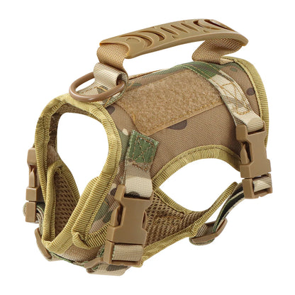 Tactical Cat Harness Adjustable Vest For  Small Dogs with Control Handle Walking Training