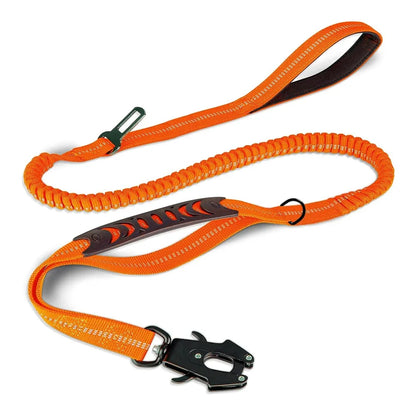 Shock Absorbing Pet Leashes with Car Seatbelt for Large Dogs